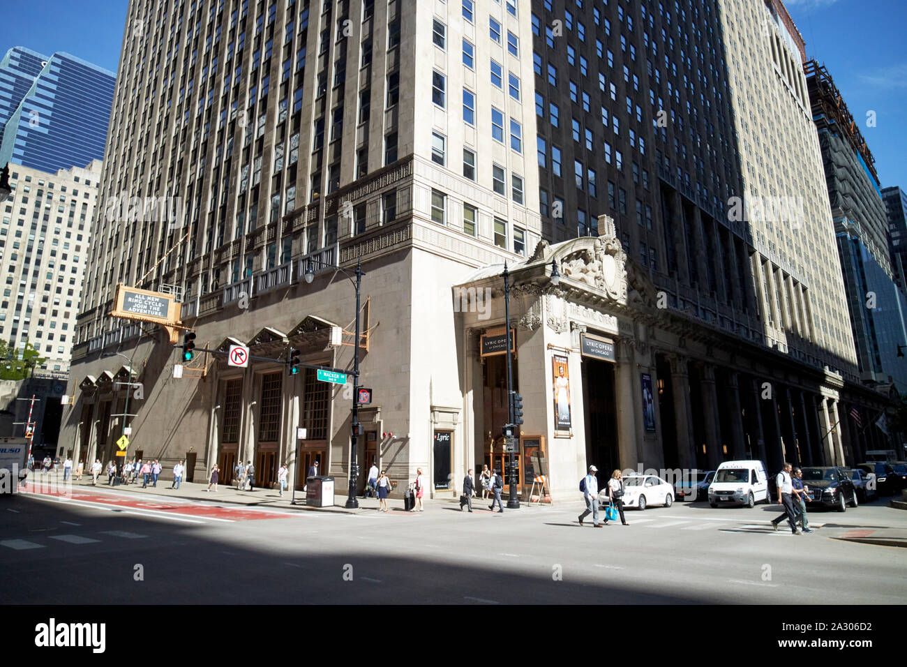 Civic Theatre Lyric Opera de Chicago Opera House Building de Chicago, dans l'Illinois, États-Unis d'Amérique Banque D'Images