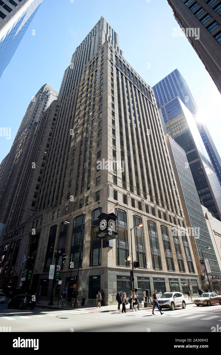 Un édifice lasalle du nord de Chicago, dans l'Illinois, États-Unis d'Amérique Banque D'Images