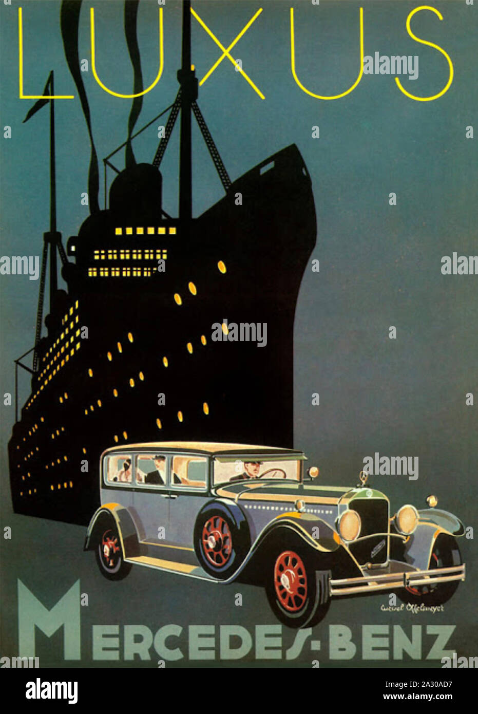 Porsche Poster Flèches d'argent Auto Union Type C 1937