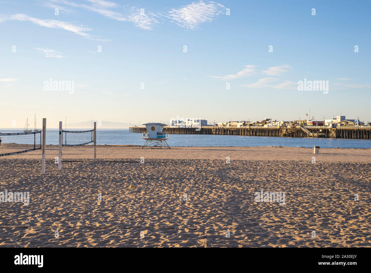 La principale plage de Santa Cruz, Californie, USA. Banque D'Images