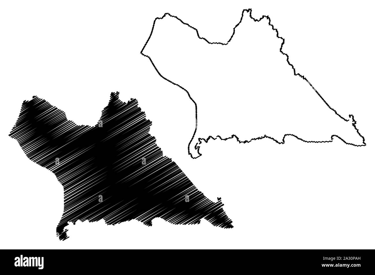 La province de Khammouane (République démocratique populaire du Laos, Muang Lao, Provinces du Laos) map vector illustration croquis Khammouan, scribble map Illustration de Vecteur
