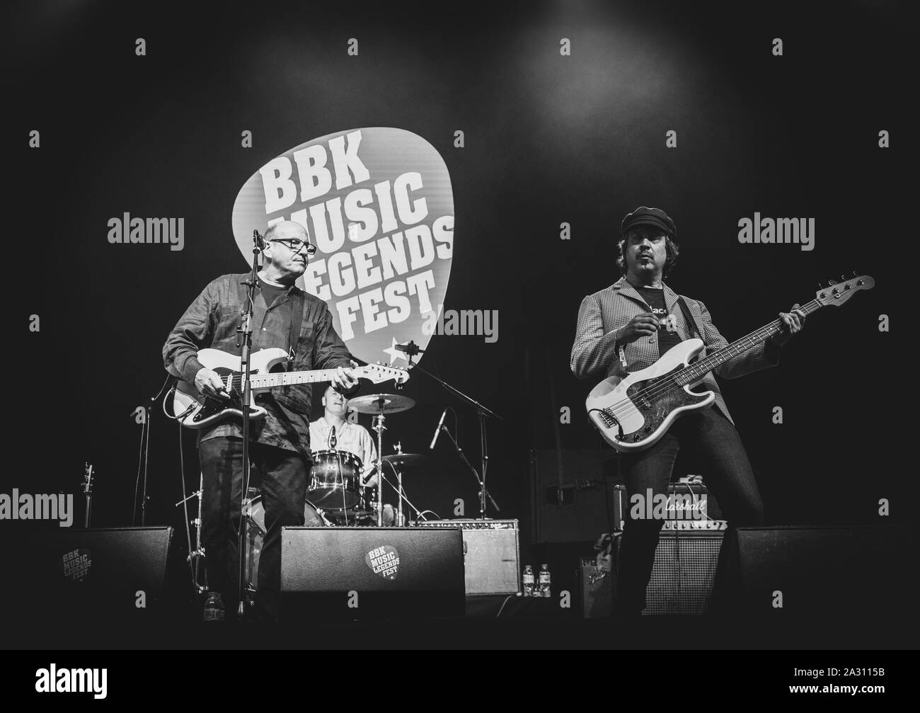 Paul Collins a battu le groupe lors de sa représentation au BBK Music Legends Festival (Espagne) le 14th juin 2019. Banque D'Images
