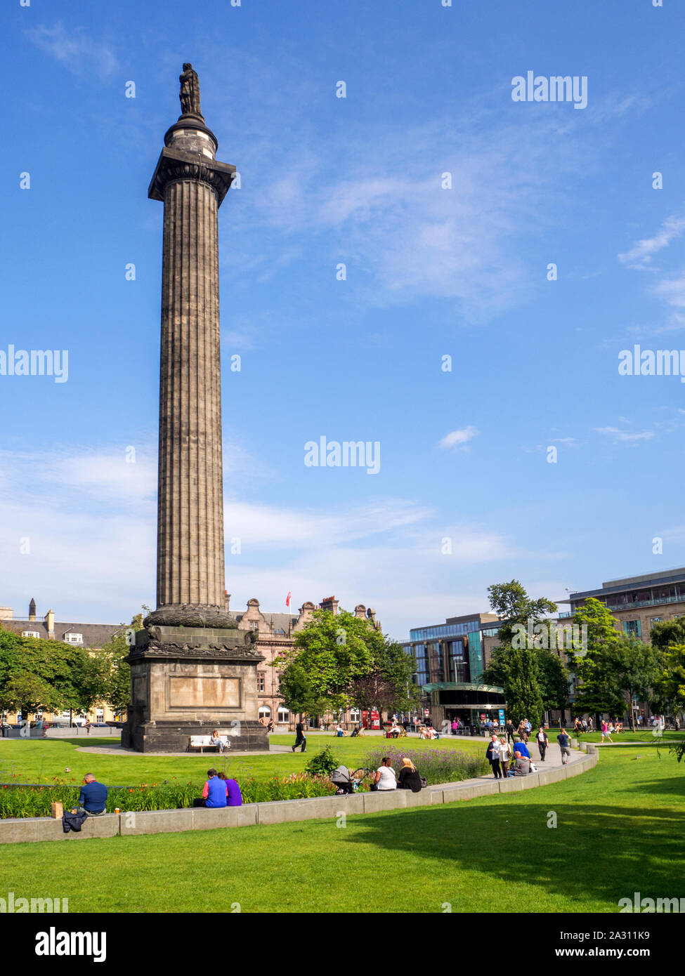 La colonne cannelée du Melville Monument à St Andrews Square Edinburgh Scotland Banque D'Images