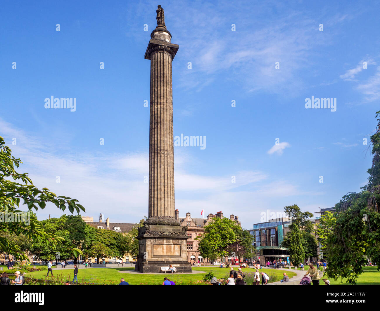 La colonne cannelée du Melville Monument à St Andrews Square Edinburgh Scotland Banque D'Images