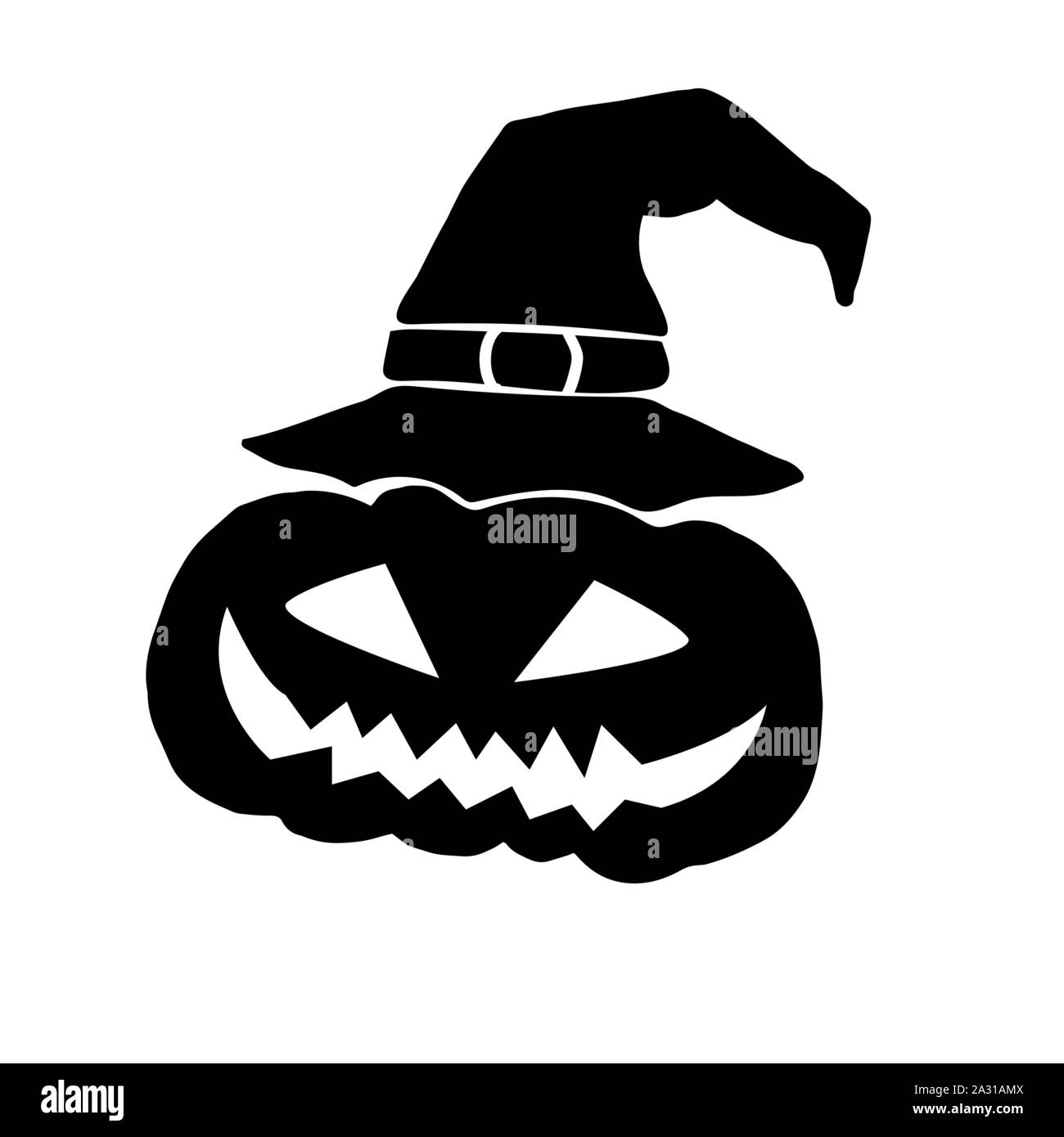 Jack-O-Lantern Silhouette Vector illustration Illustration de Vecteur