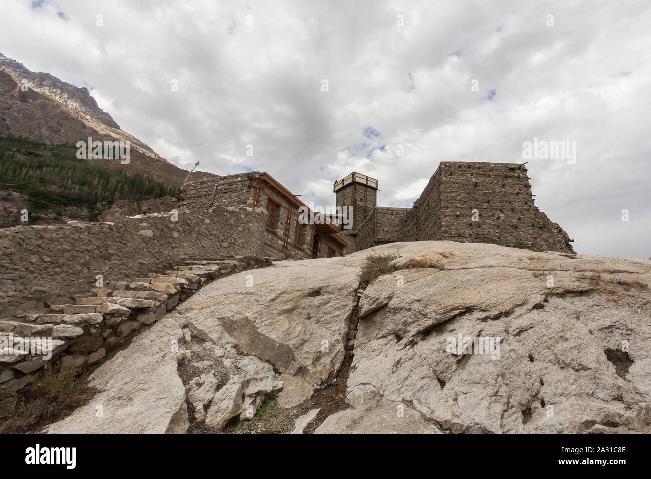 Le fort Altit est un fort ancien de la ville d'Altit, dans la vallée de Hunza, dans le Gilgit Battistan, au Pakistan. Banque D'Images