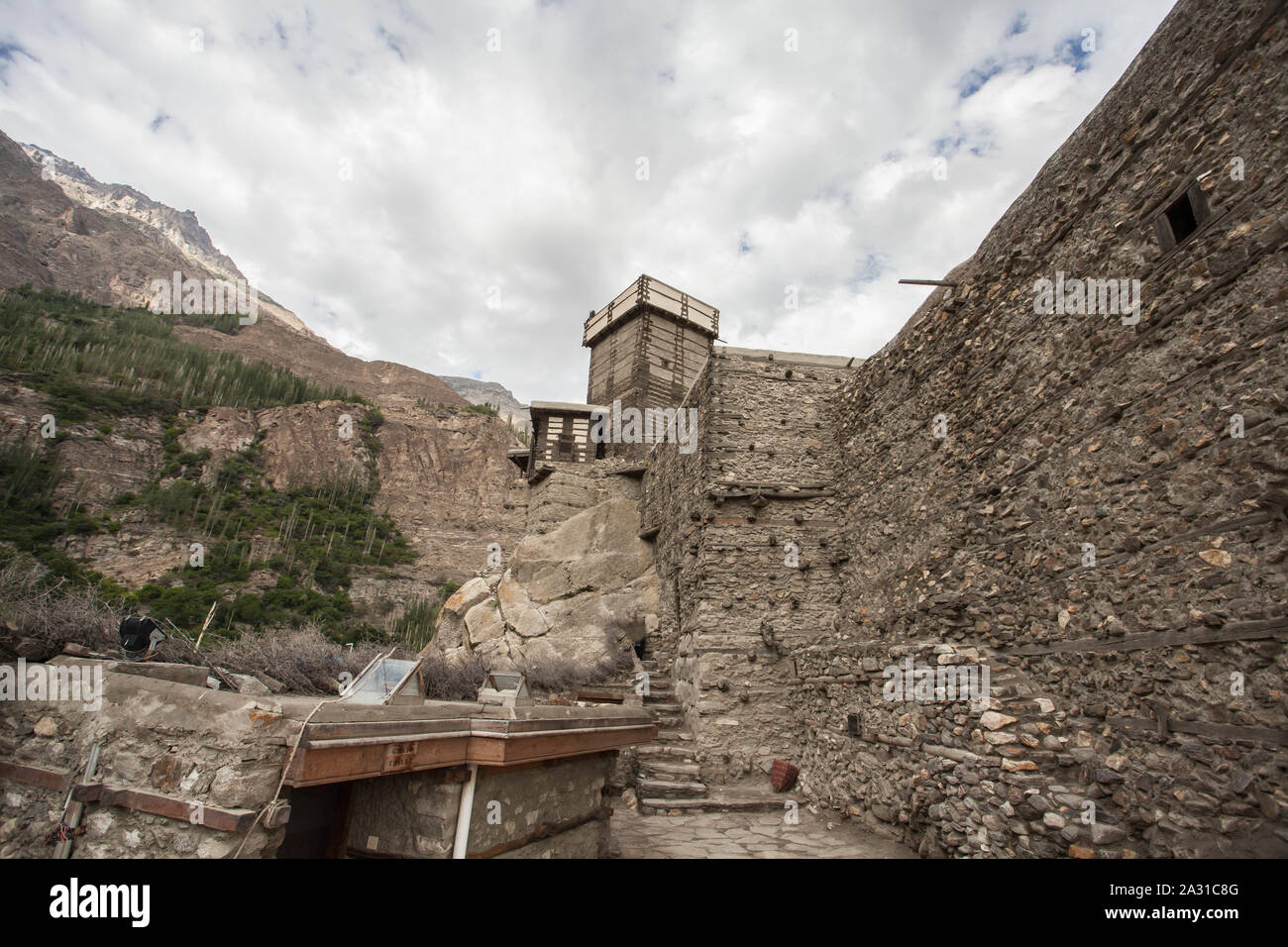 Le fort Altit est un fort ancien de la ville d'Altit, dans la vallée de Hunza, dans le Gilgit Battistan, au Pakistan. Banque D'Images