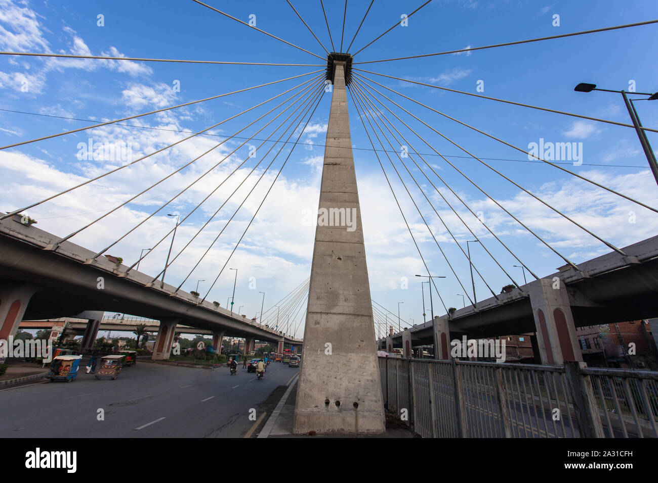 Azadi Chowk Interchange Lahore, Pakistan. Banque D'Images