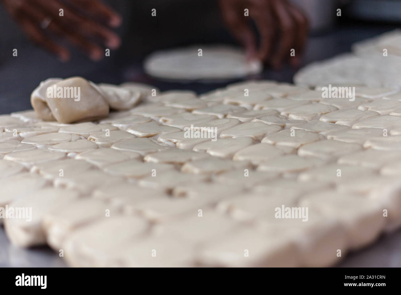 Pâte pour Halwa Puri Banque D'Images