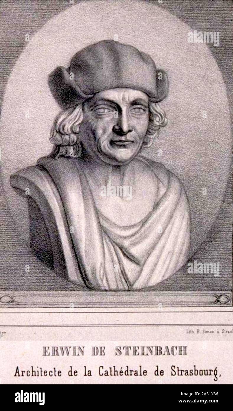 Erwin von Steinbach (1244-1318). Banque D'Images