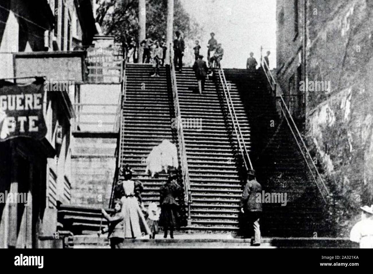 Escalier Casse-Cou 1892. Banque D'Images