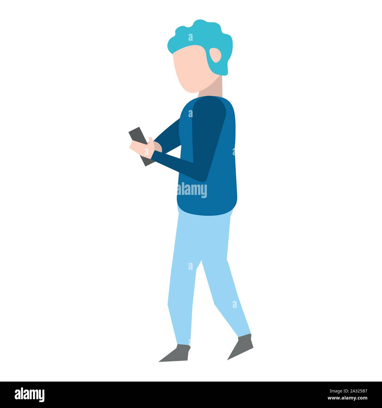 L'homme et de design de smartphones Illustration de Vecteur
