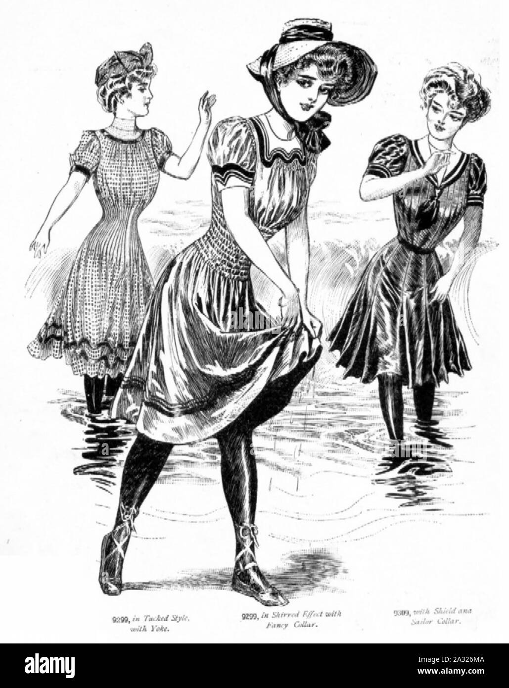 COSTUMES DE BAINS victorienne Banque D'Images