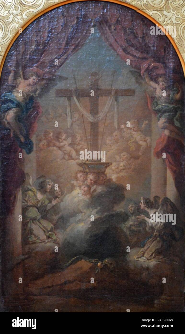 Esquisse pour des sépulcres - Sebastiano Conca - Q18573819. Banque D'Images
