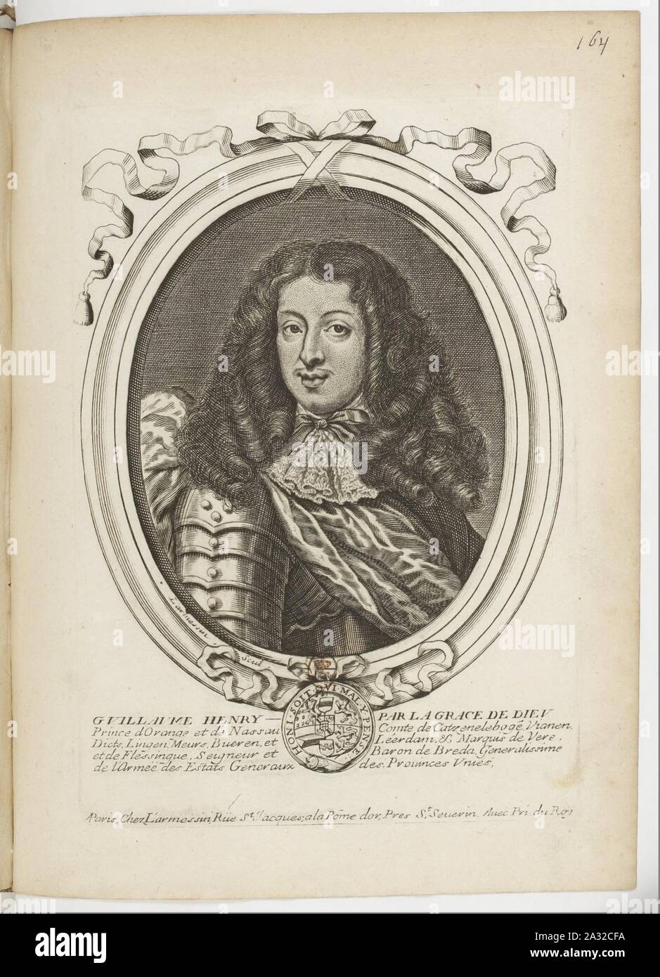 Par Nicolas de Larmessin Estampes.f169.Guillaume III, roi d'Angleterre, d'Écosse et d'Irlande. Banque D'Images