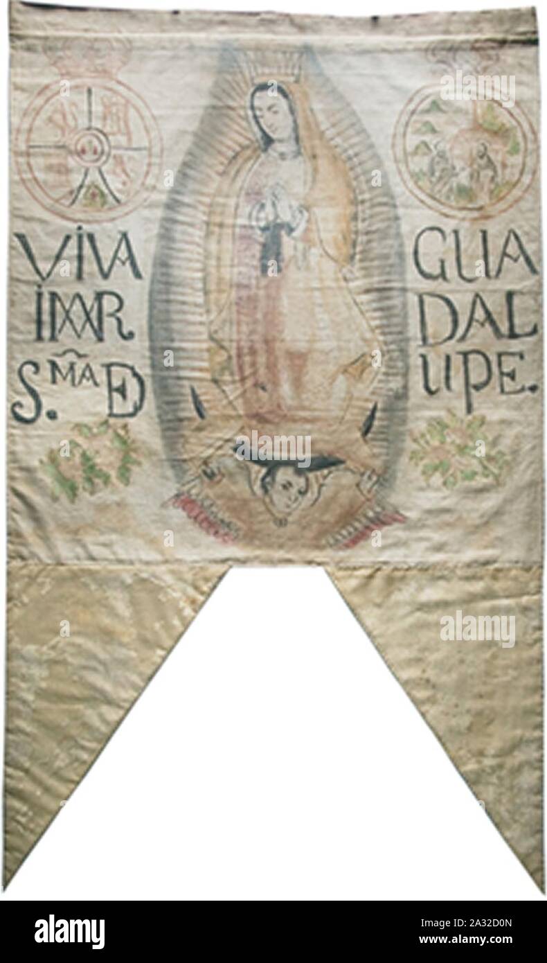 Estandarte Virgen de Guadalupe. Banque D'Images