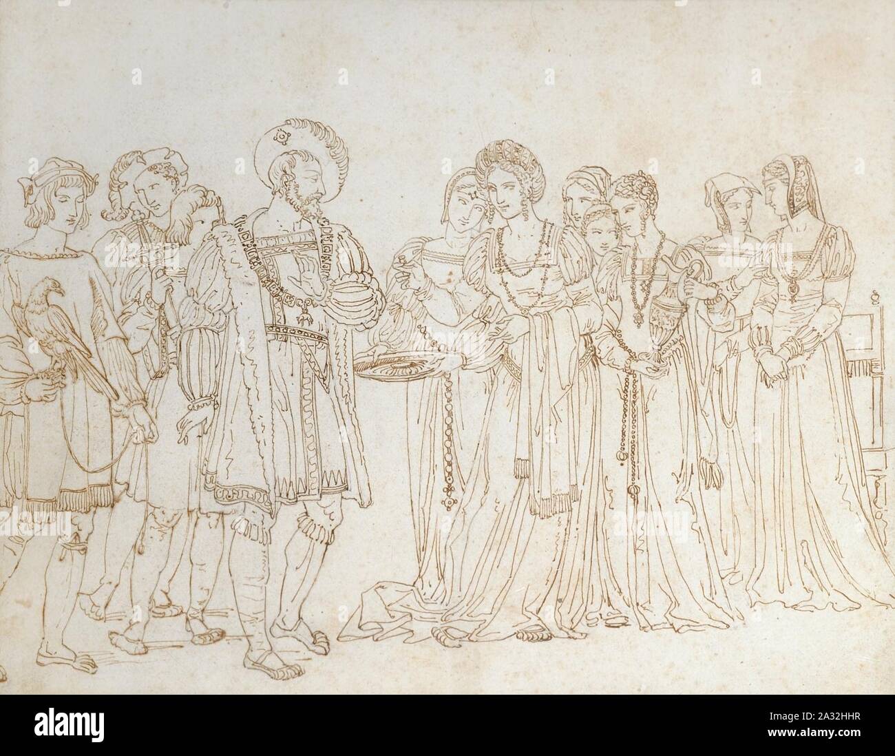 Etude pour l'anneau de l'empereur Charles Quint-Pierre Révoil-MBA Lyon 2014. Banque D'Images