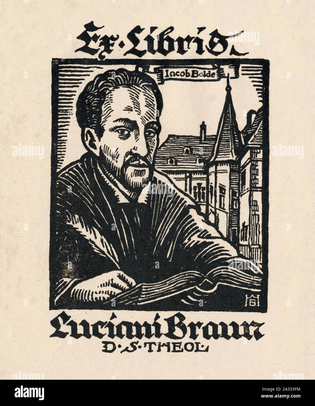 Ex libris Luciani Braun. Banque D'Images