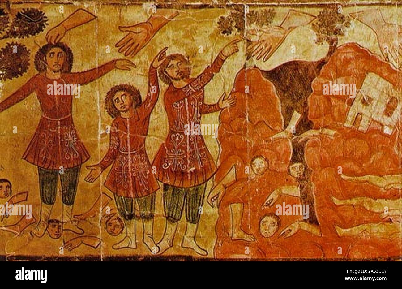 La vision d'Ezéchiel Dura-Europos. Banque D'Images