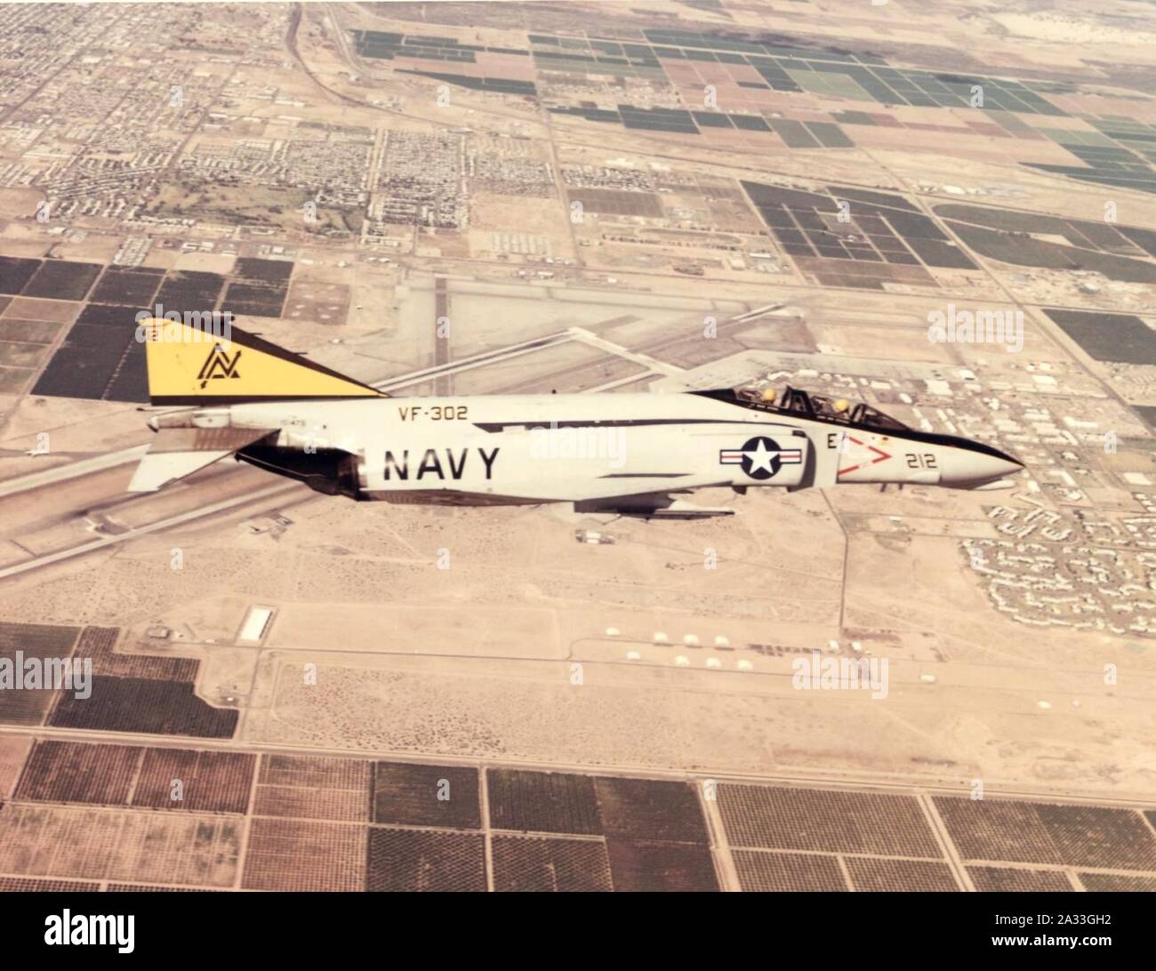 F-4E Phantom II de VF-302 au MCAS Yuma 1979. Banque D'Images