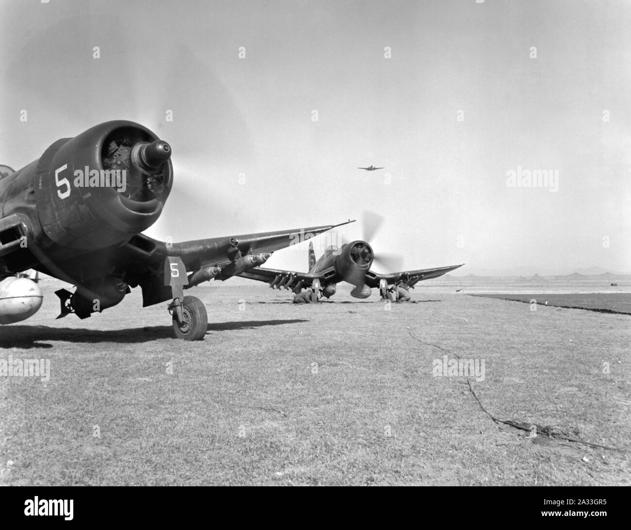 F4U-4 VMF-323 Séoul 1951. Banque D'Images