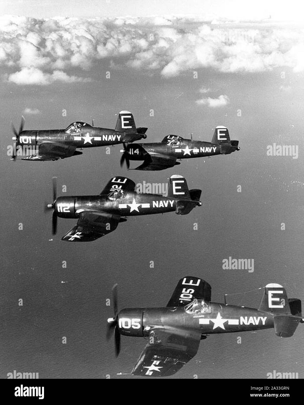 F4U-4 VF-671 CV-40 1951. Banque D'Images