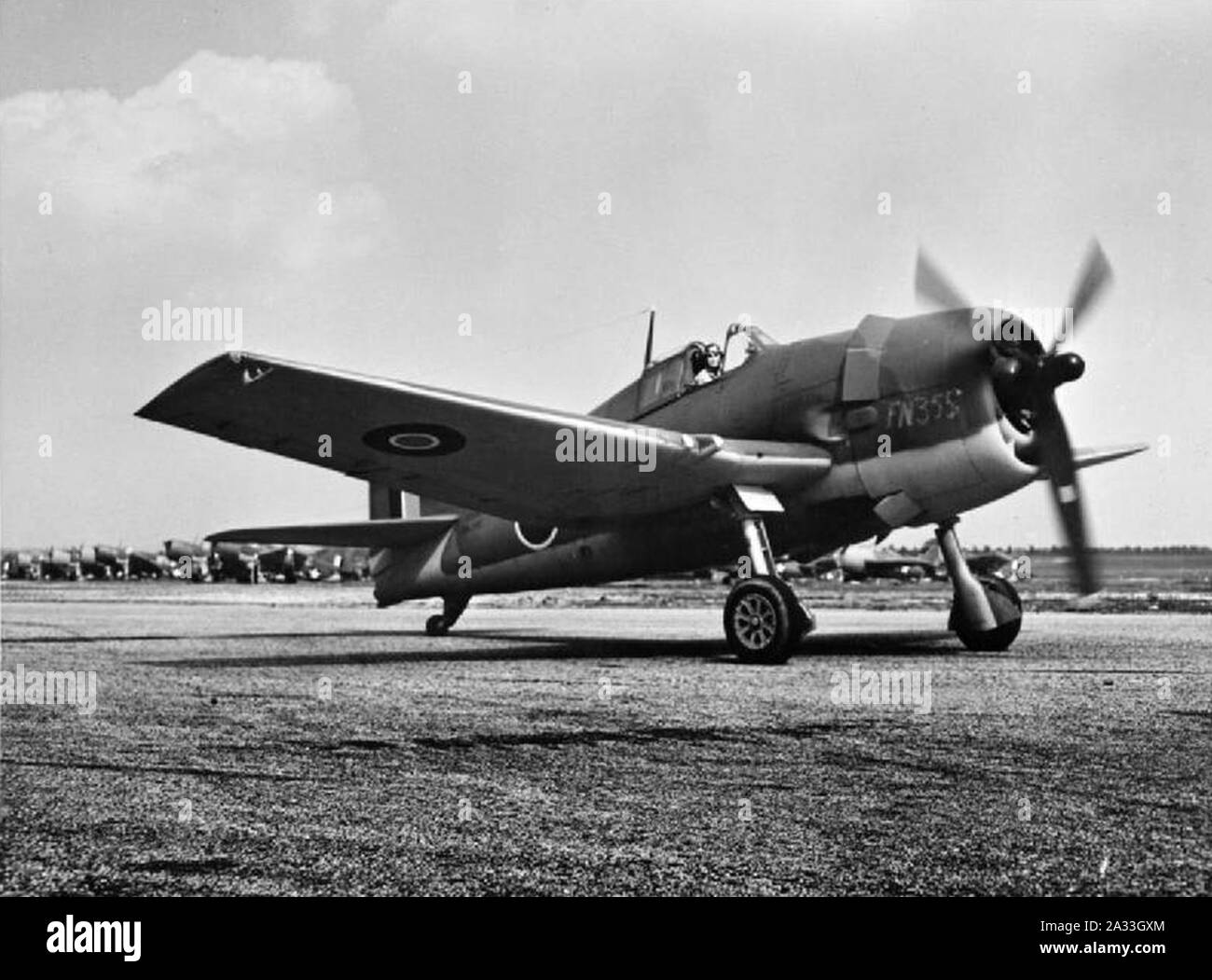 F6F-3 de la Marine royale Bethpage 1943. Banque D'Images