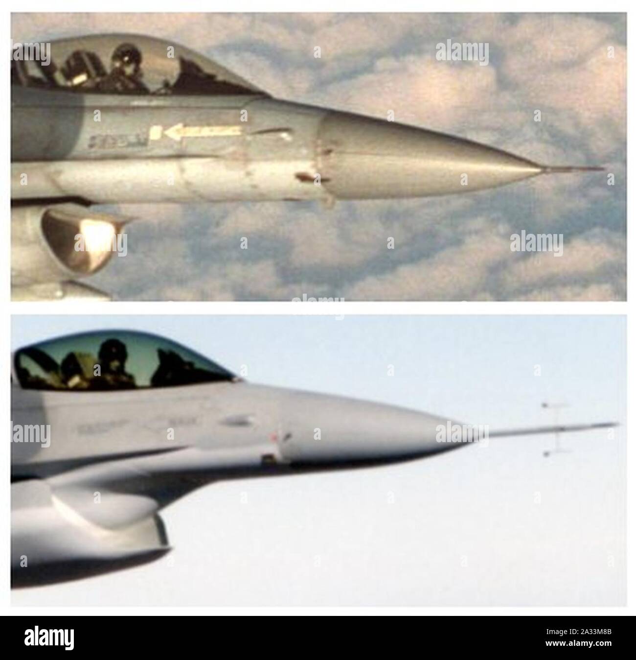 F-35 F-16 d'Divertless Supersonic. Banque D'Images