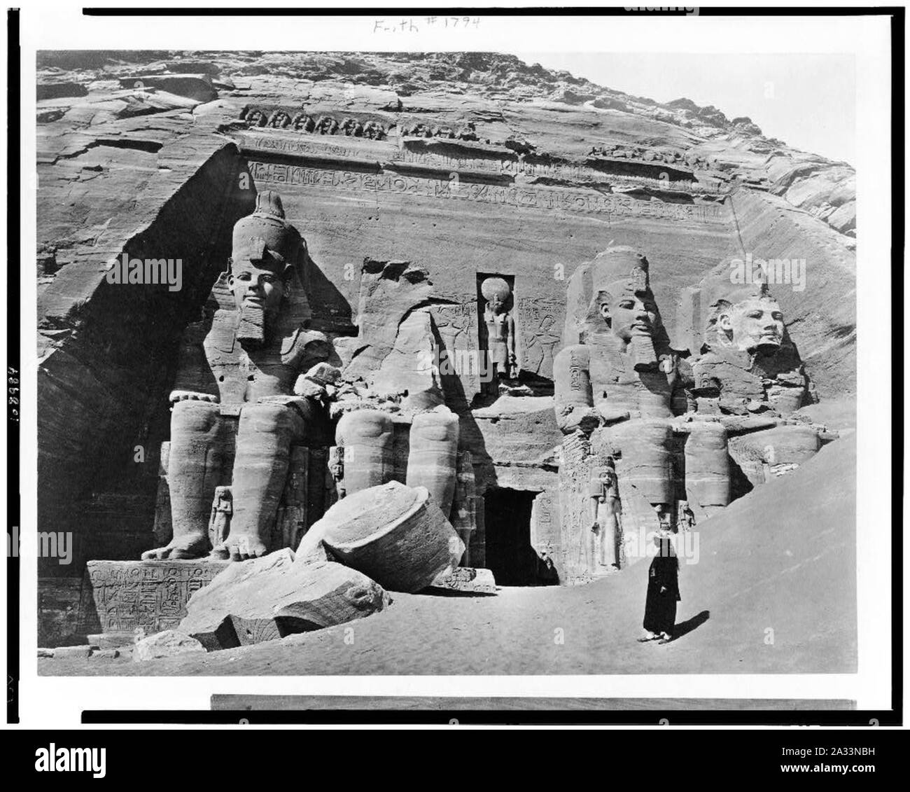 Façade du Grand Temple à Abū Sunbul, Egypte Banque D'Images