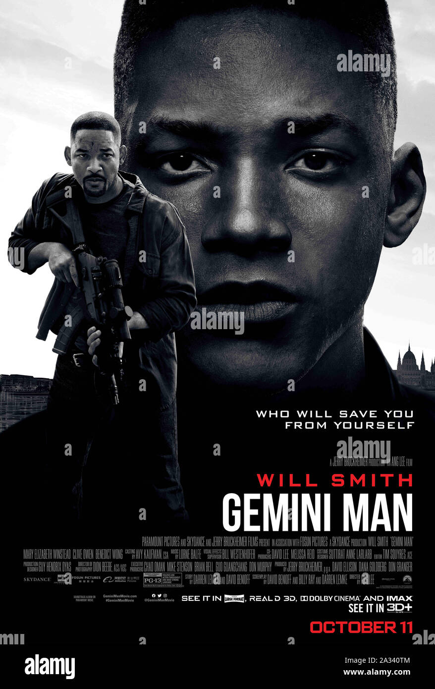 DATE DE SORTIE : Octobre 11, 2019 Title : Studio : Paramount Pictures Réalisateur : Ang Lee PLOT : une sur-le-hill hitman doit affronter un jeune clone de lui-même. Avec : Will Smith comme Henry Brogan / Junior. (Crédit Image : © Paramount Pictures/photos) Banque D'Images