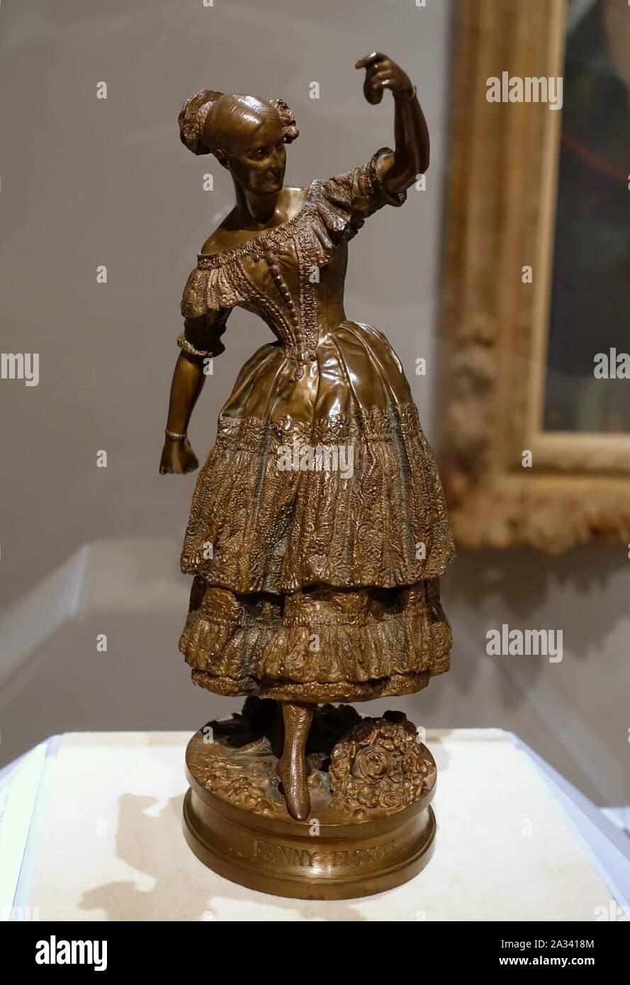 Fanny Elssler (La cachucha) par Jean-Auguste Barre, le français, l'c. 1836, bronze, fonte par Eck et Durand Banque D'Images