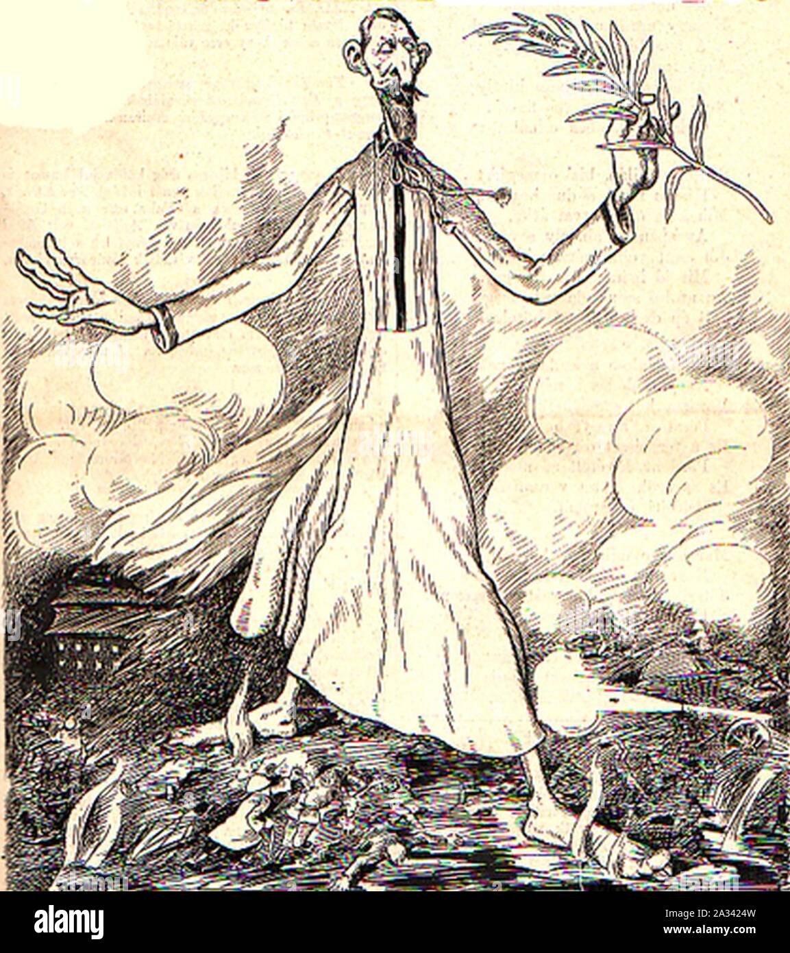 Faragó Caricature d'Albert Apponyi. Banque D'Images