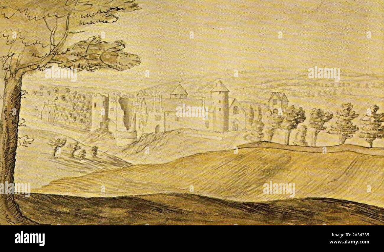 Farleigh Hungerford Castle, 1730. Banque D'Images