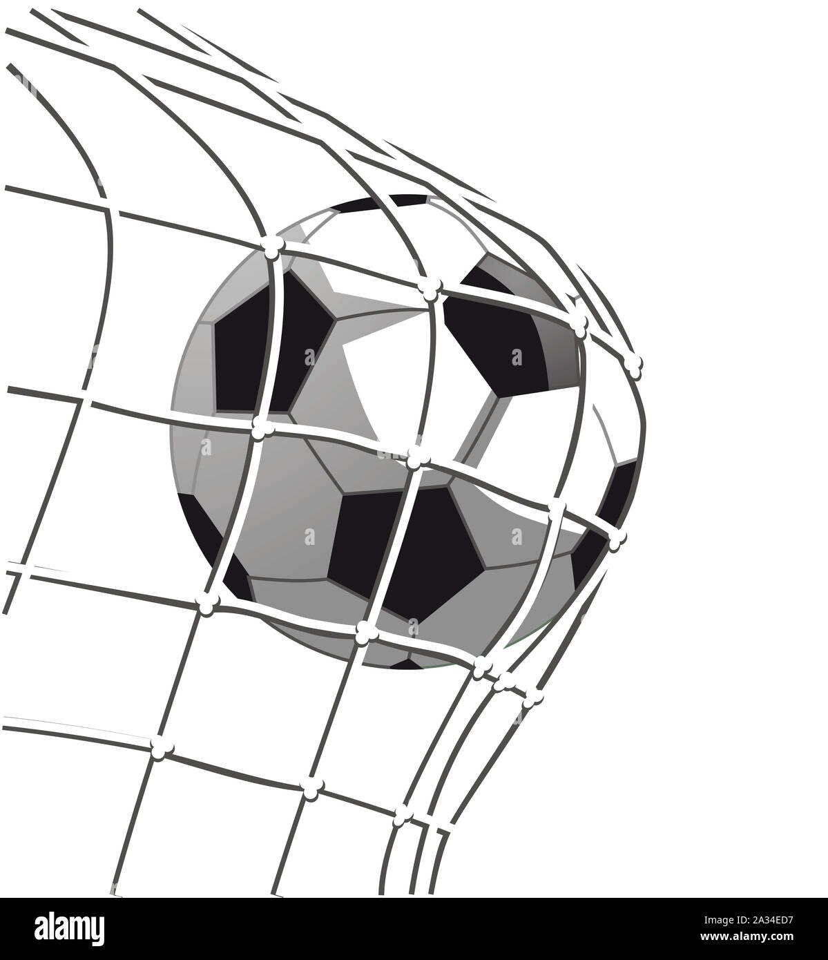 Buts de soccer shot, but sur le terrain de soccer, illustration Banque D'Images
