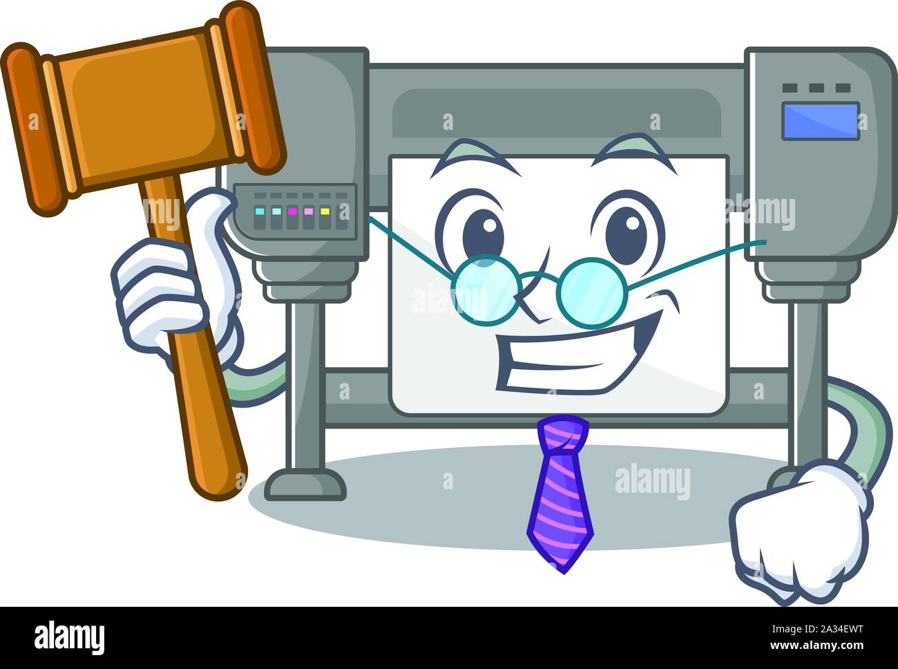 Le juge Toy plotters sur mascot président Illustration de Vecteur