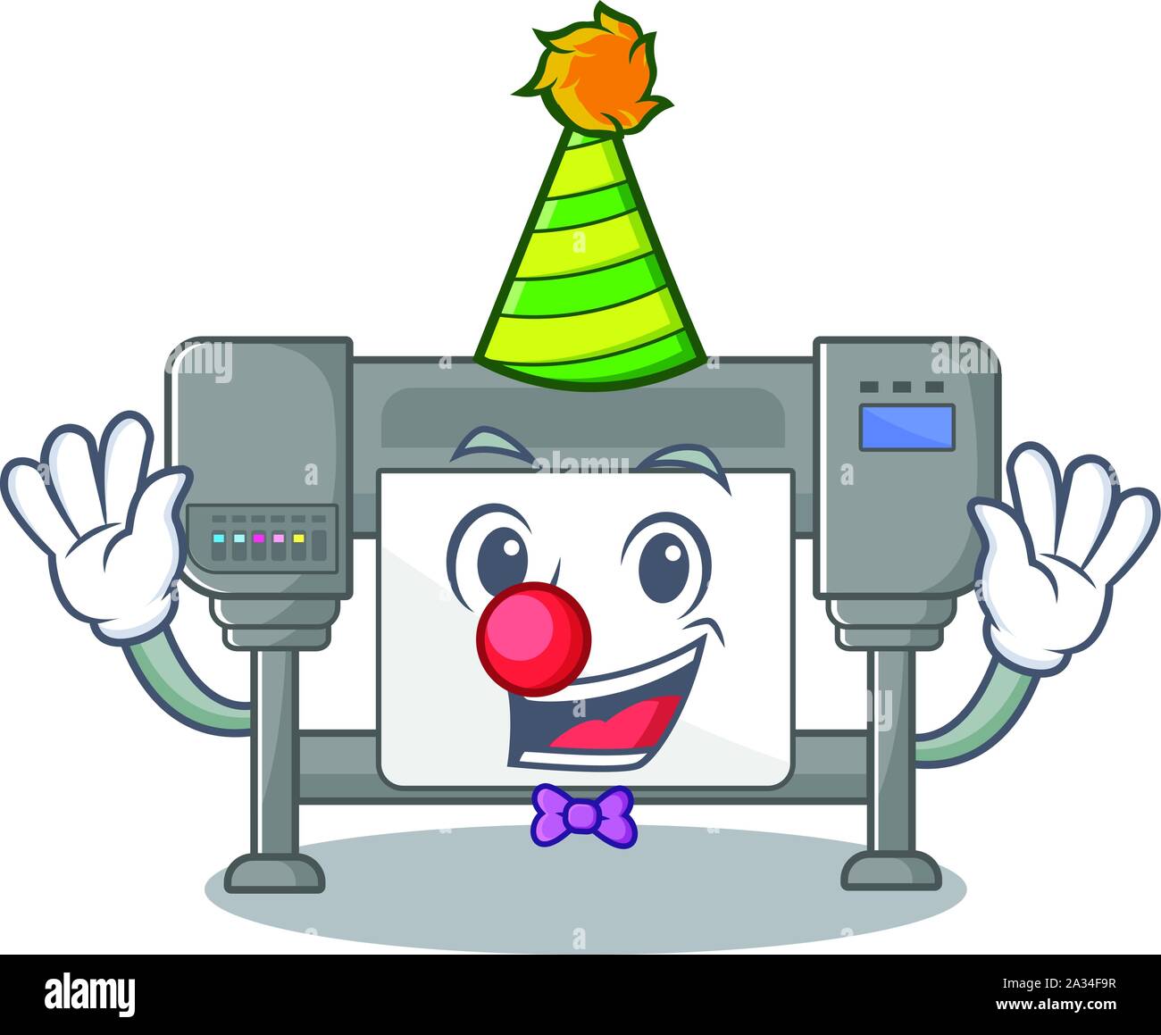 Les traceurs sur le jouet Clown mascot président Illustration de Vecteur