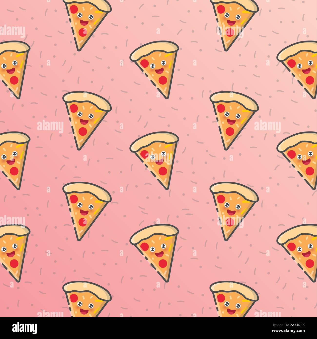 Une jolie illustration fond de pizza à la couleur rose Illustration de Vecteur