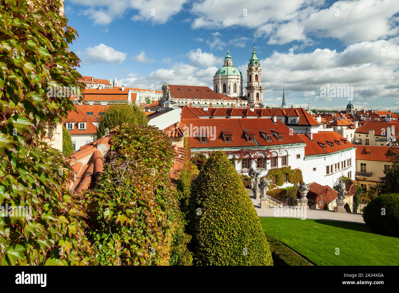 Jardin Vrtba dans Mala Strana, Prague, Tchéquie. Banque D'Images