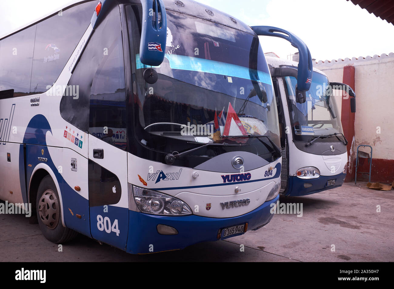 Le transport par autobus à Cuba Banque D'Images