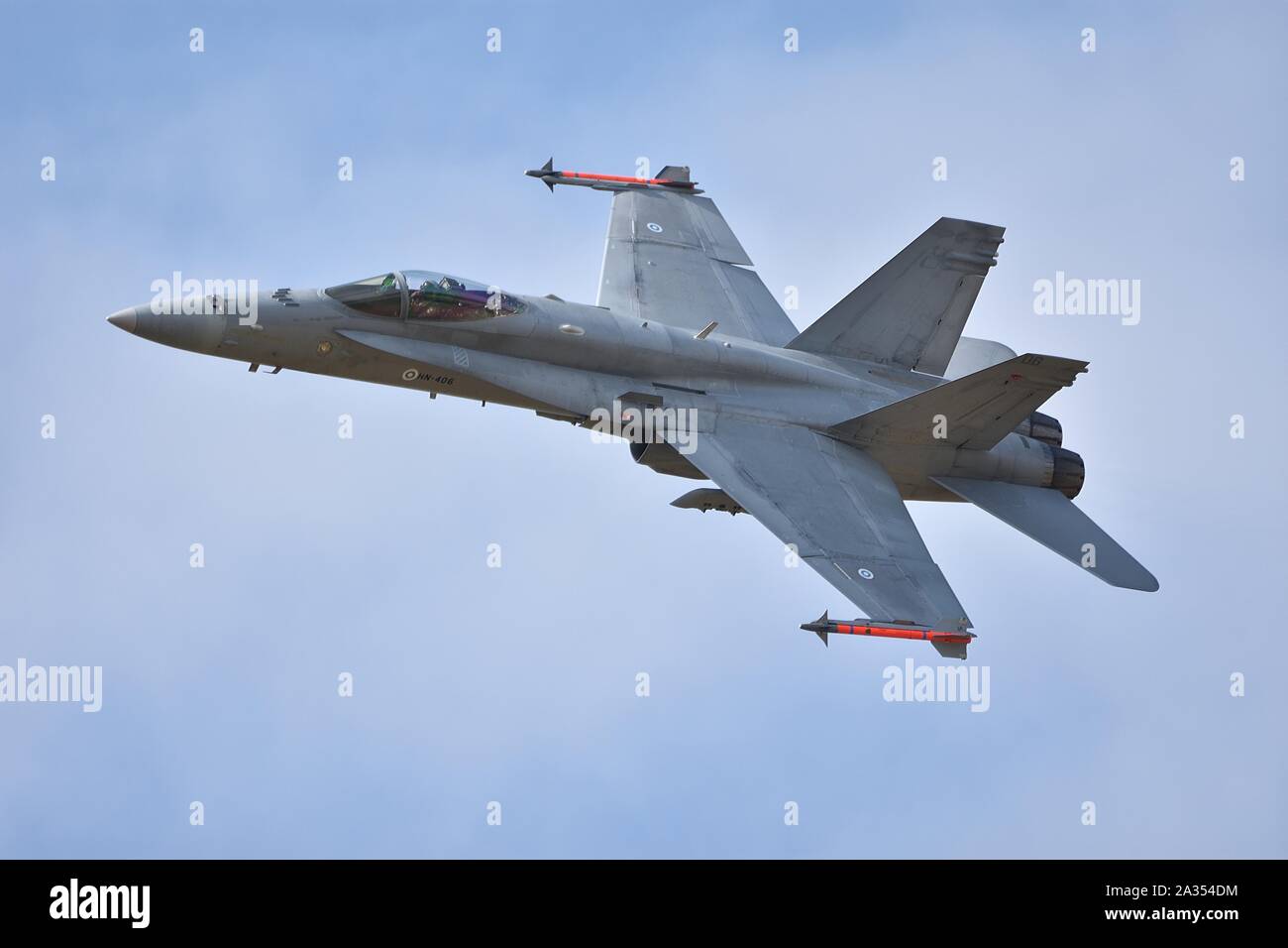 L'Armée de l'Air finlandaise F/A-18C Hornet RIAT 2019 Banque D'Images
