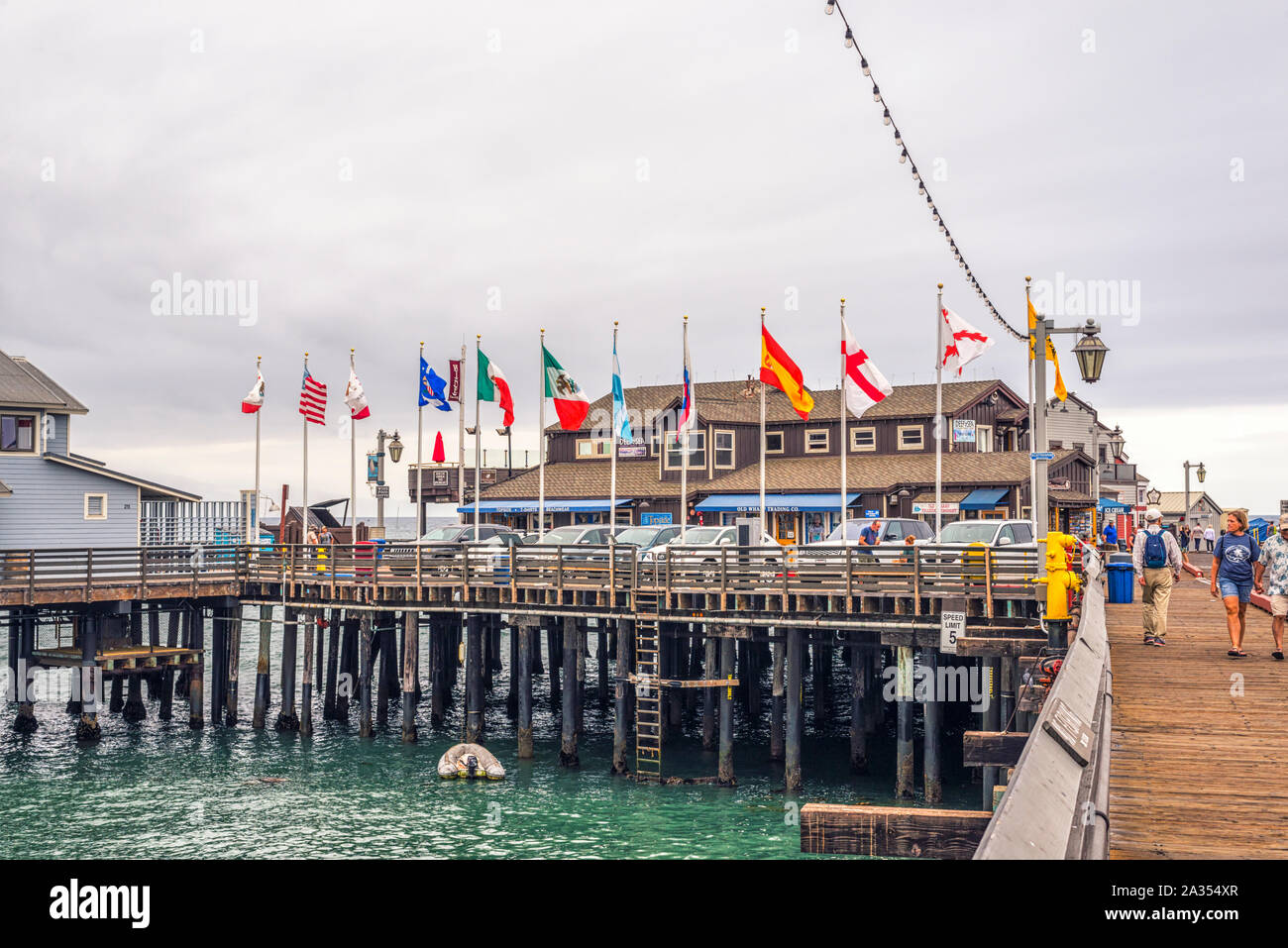 Stearns Wharf. Santa Barbara, Californie, USA. Banque D'Images