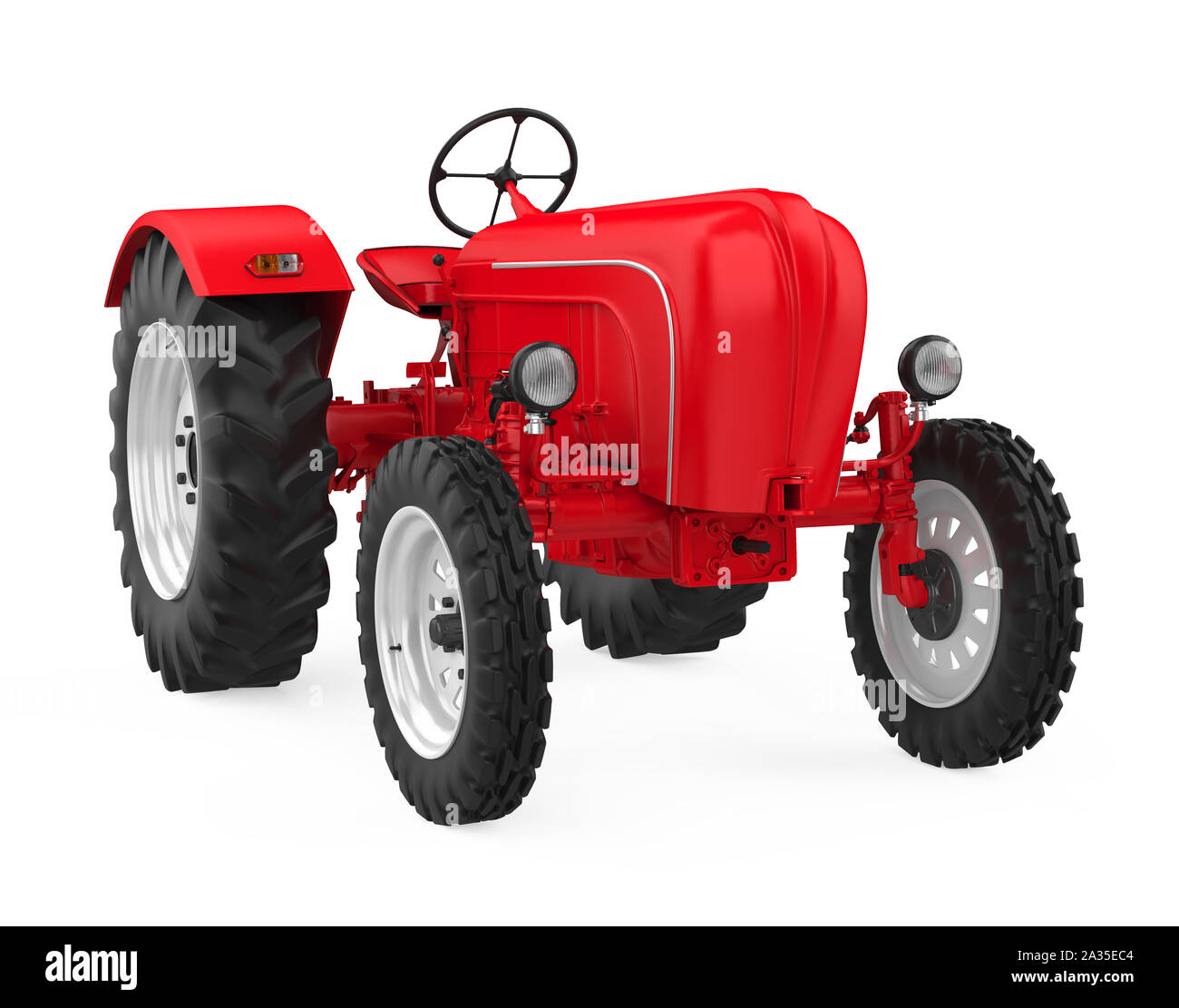 Isolées du Tracteur agricole Banque D'Images