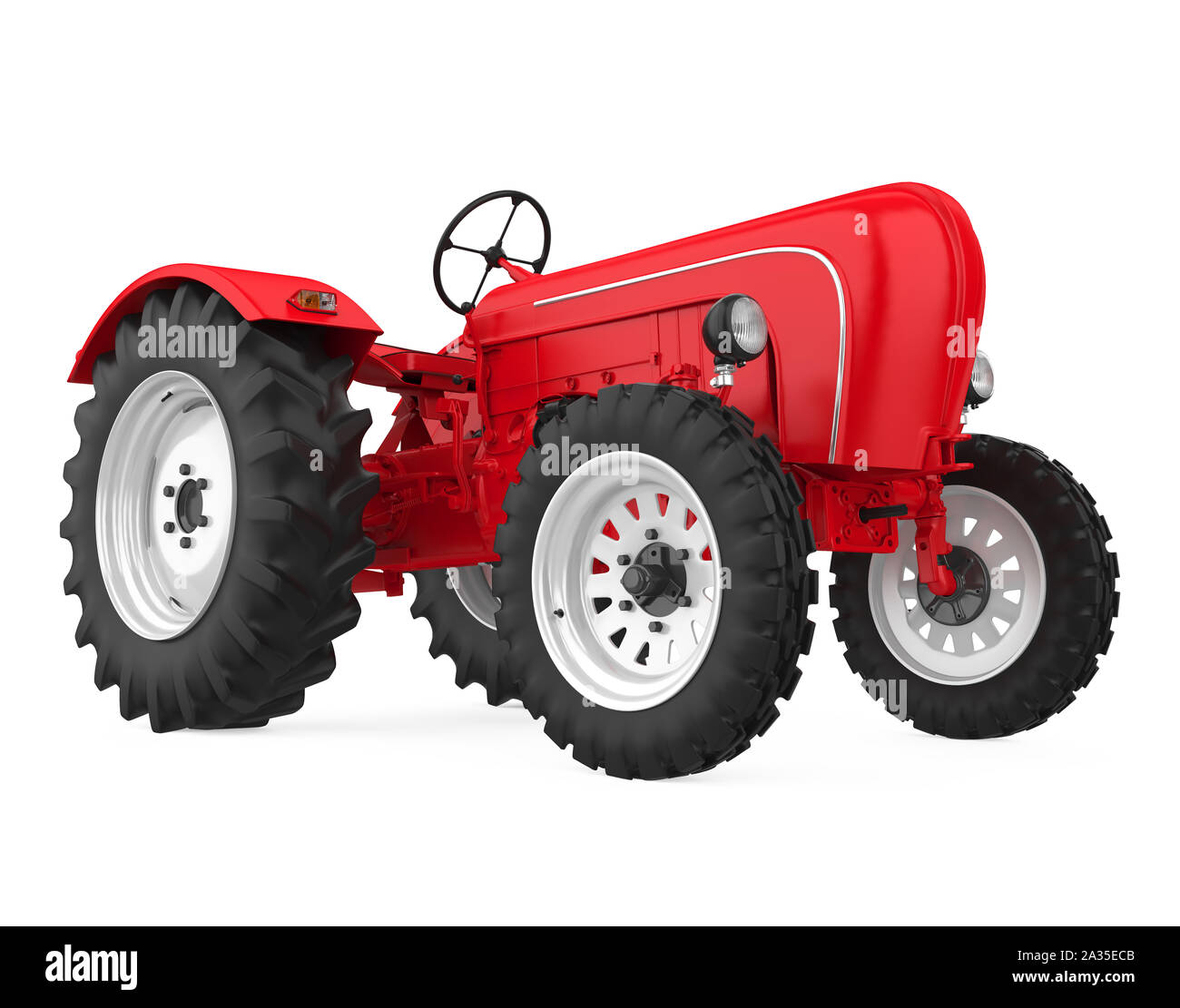 Isolées du Tracteur agricole Banque D'Images