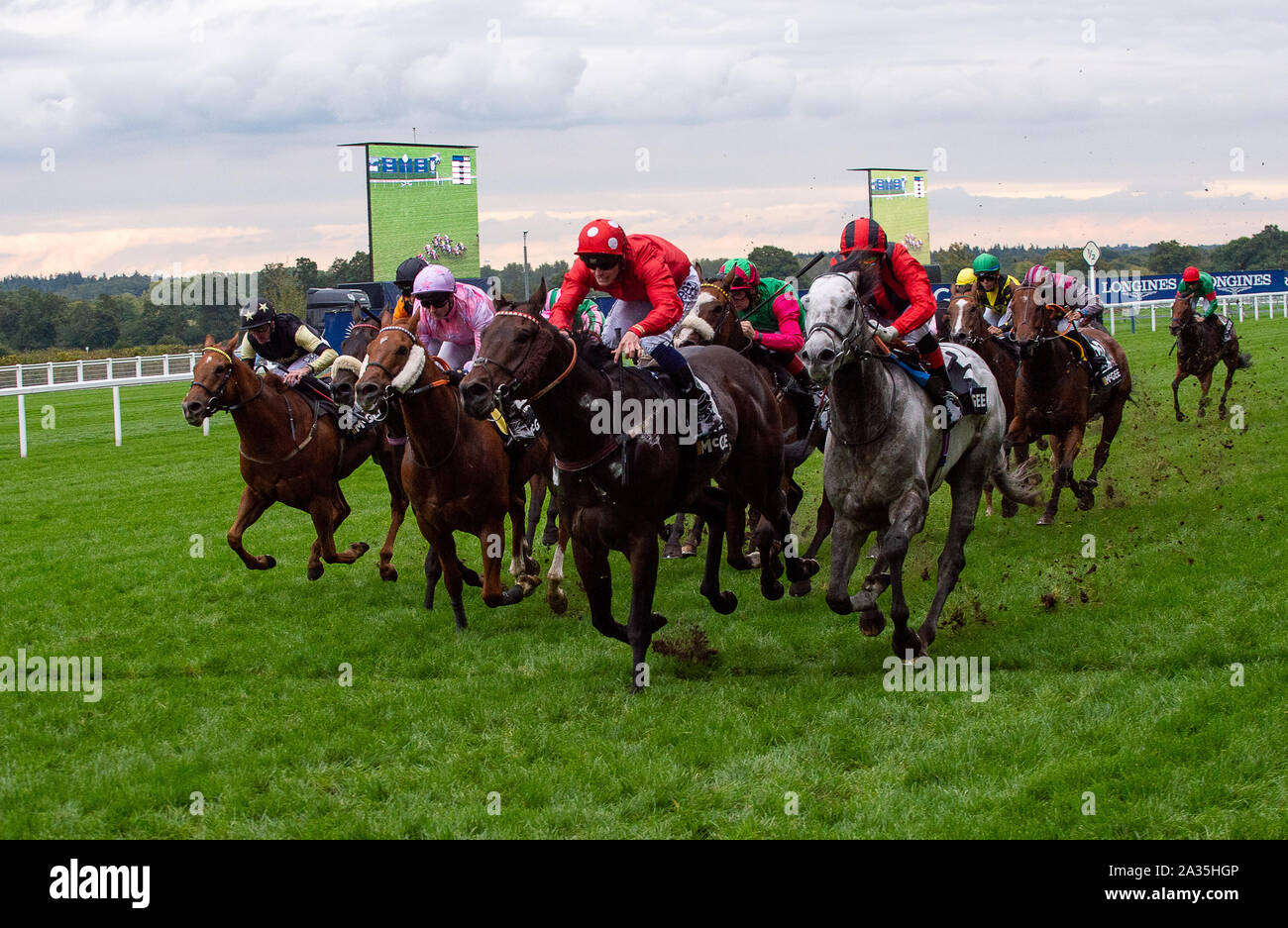 Ascot, Berkshire, Royaume-Uni. 5ème Oct, 2019. Callum jockey remporte le groupe Rodriguez McGee Handicap Stakes (classe 3) sur l'Pendleton. Propriétaire David W Armstrong, Formateur Michael Dods, éleveur et Sponsor Highfield Farm LLP. Credit : Maureen McLean/Alamy Live News Banque D'Images