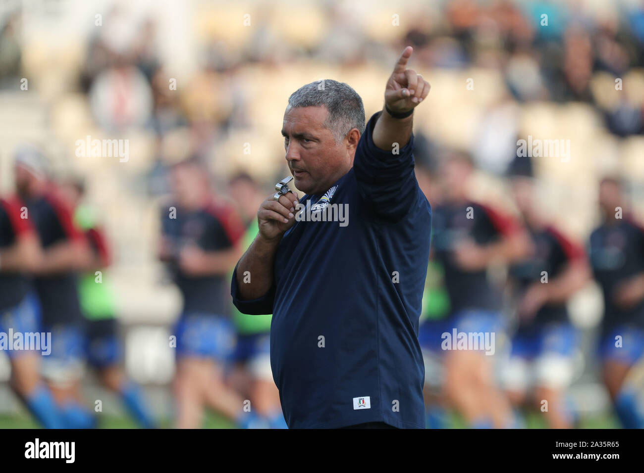 Parme, Italie. 05 Oct, 2019. Michael Bradley, entraîneur delle zebre rugby club en Zèbre Rugby VS Dragons - Guinness Rugby Pro 14 - Crédit : LPS/Massimiliano Carnabuci/Alamy Live News Banque D'Images