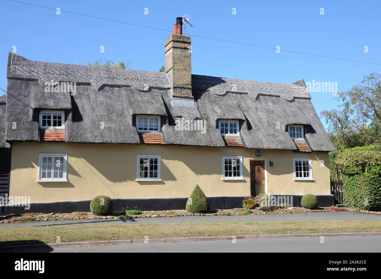 Cottage de chaume, Barkway, Hertfordshire Banque D'Images