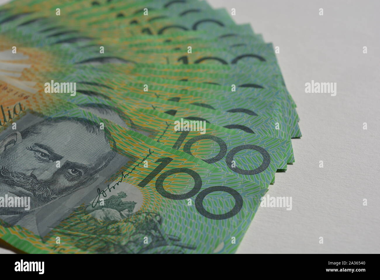 Cent billets d'un dollar australien Banque D'Images