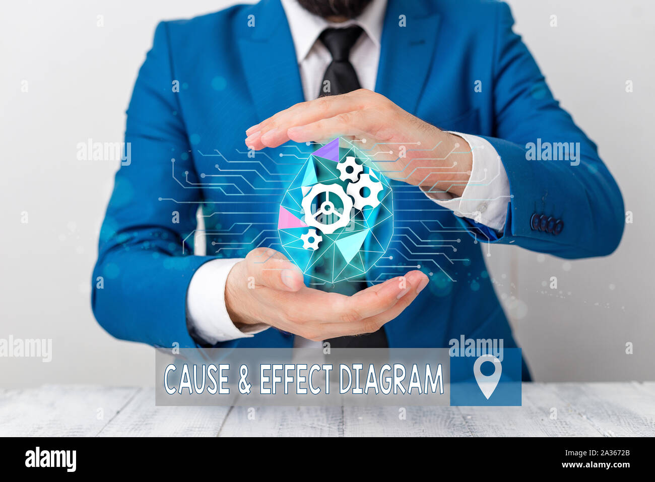 Main conceptuel écrit, indiquant la cause et l'effet Diagramme. Sens Concept outil de visualisation pour classer les causes potentielles des droits de l'homme sui formel usure Banque D'Images