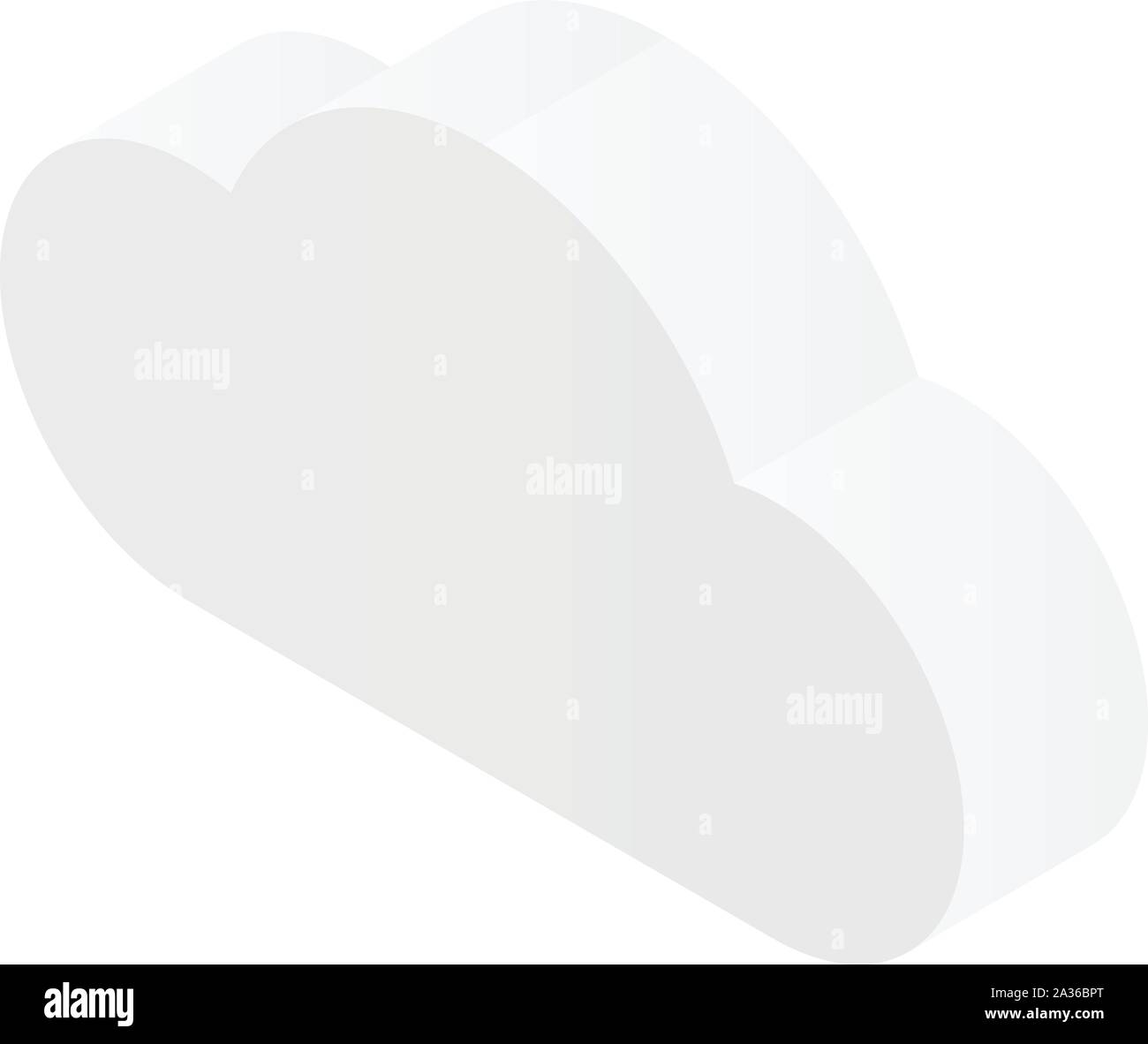 Icône nuage de données, style isométrique Illustration de Vecteur