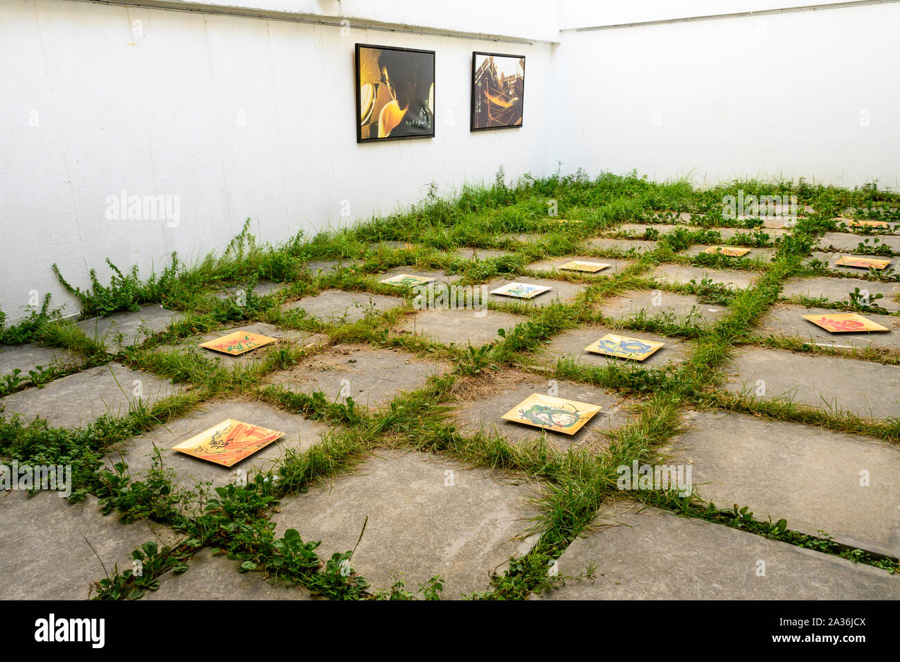 Jockey Club Creative Arts Center, Shek Kip Mei, Kowloon, Hong Kong. Le JCCAC est le premier tourné en usine et village artiste Arts Centre. Banque D'Images